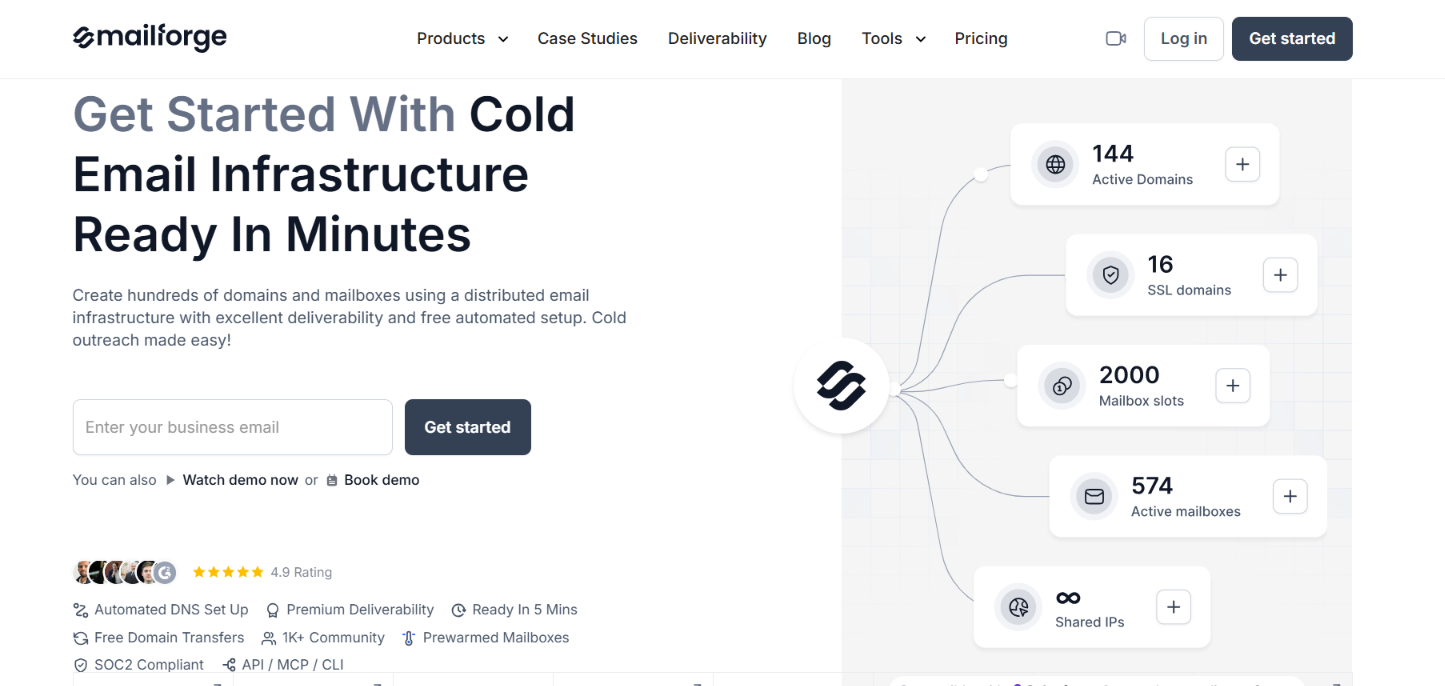 Mailforge homepage