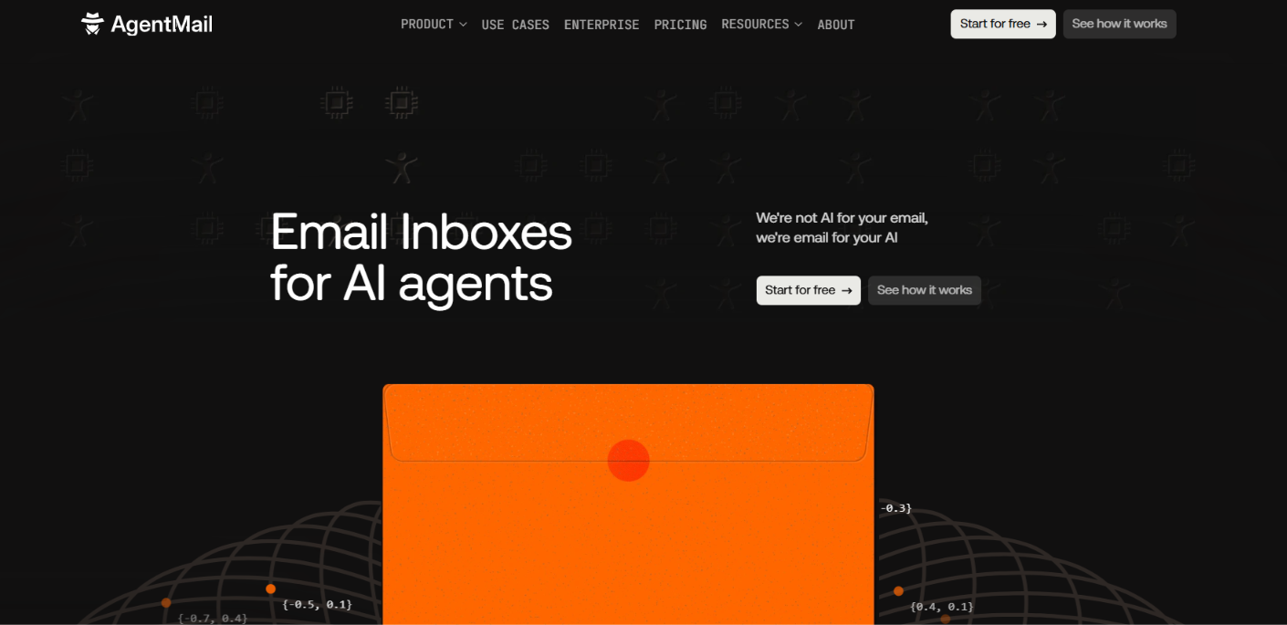 AgentMail homepage