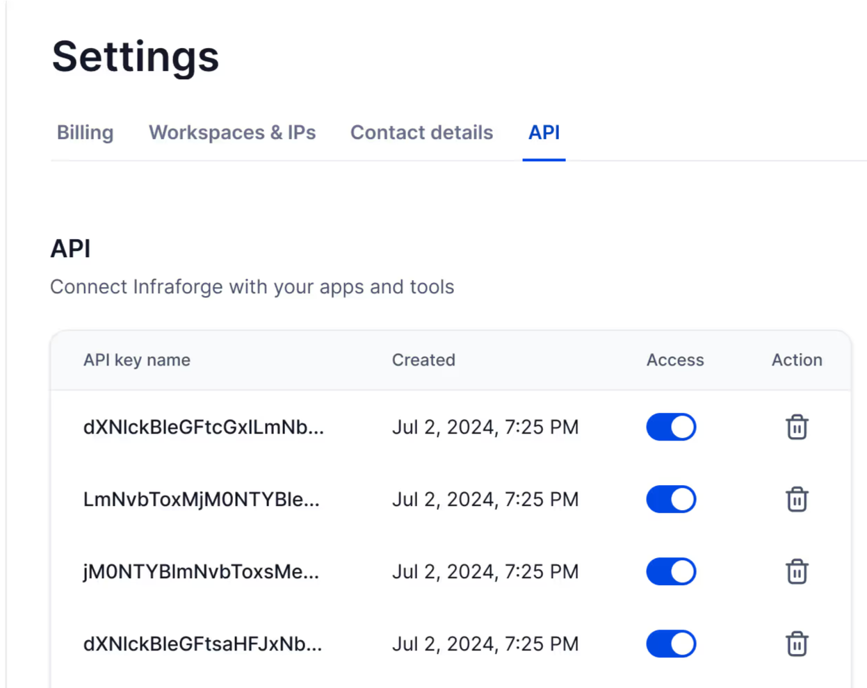 Infraforge API
