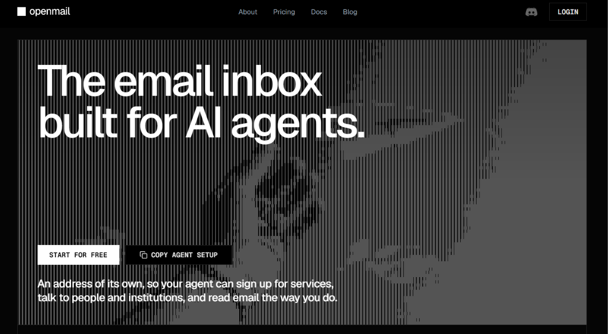 OpenMail homepage