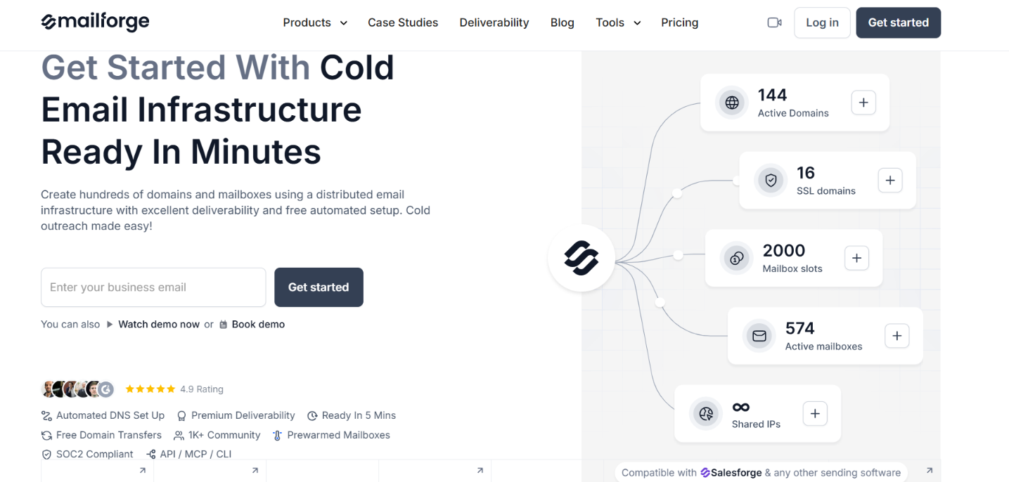 Mailforge homepage