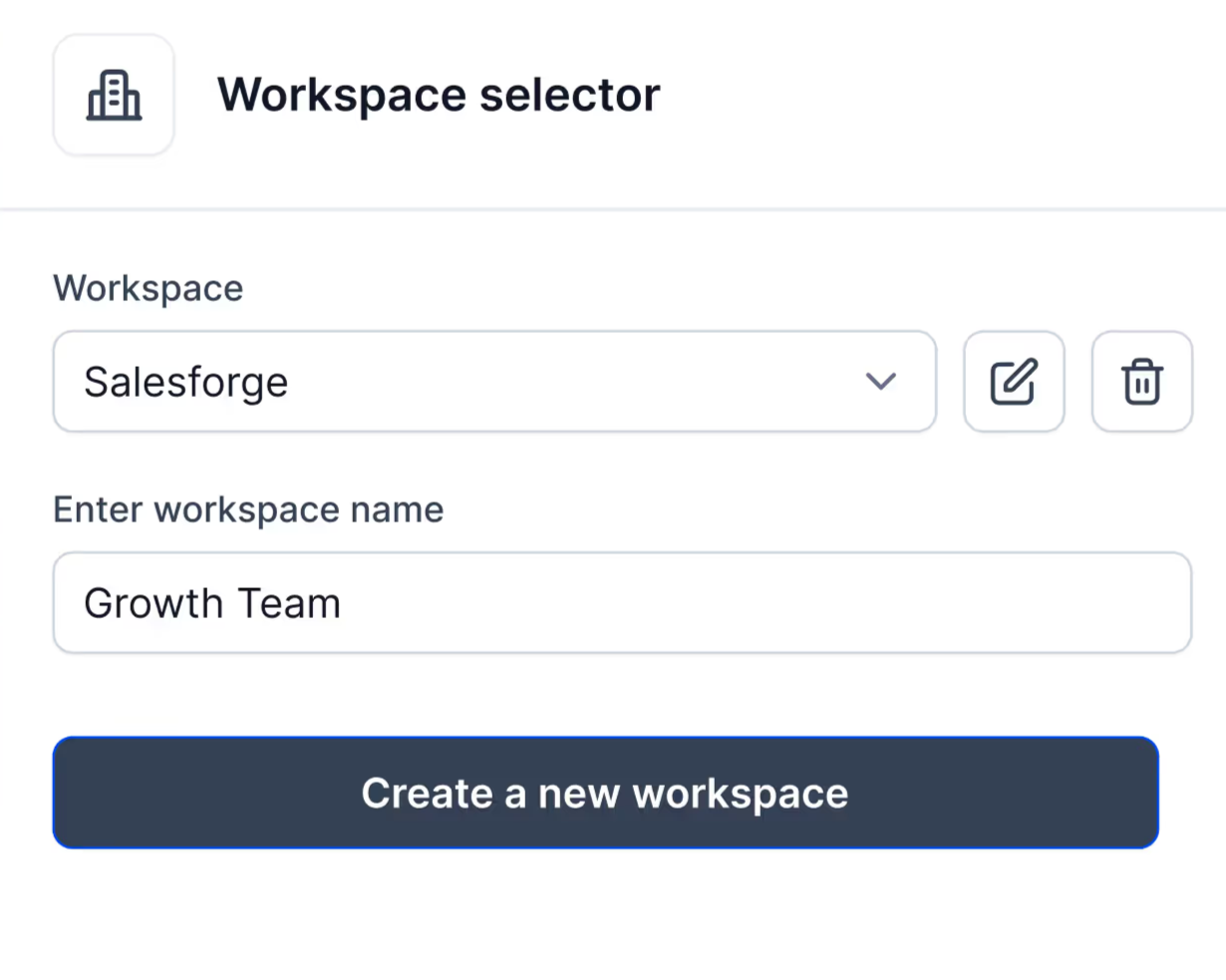 Multiple workspaces on Mailforge