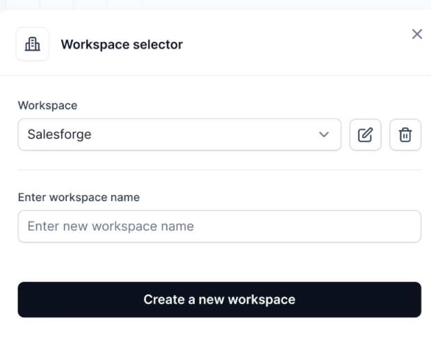 Multiple workspaces on Sending.ac