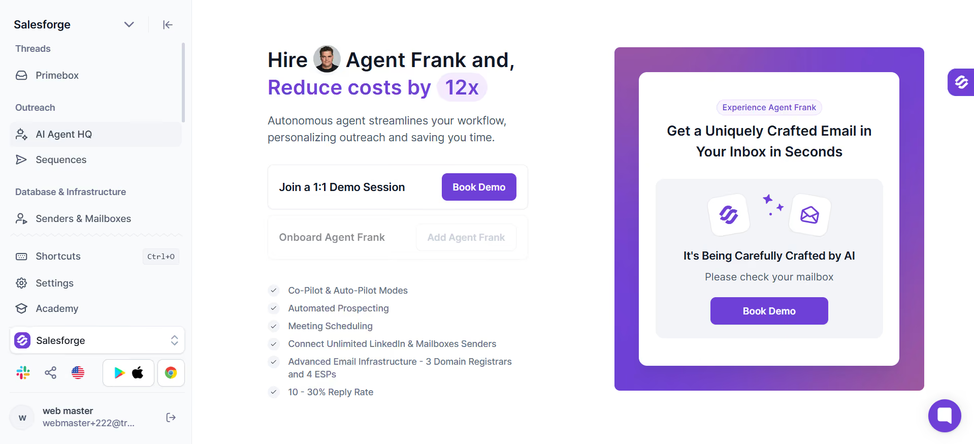 Agent Frank by Salesforge