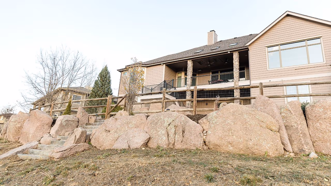 Hardscaping retaining wall built by Front Range Outdoor Solutions near me in Loveland CO
