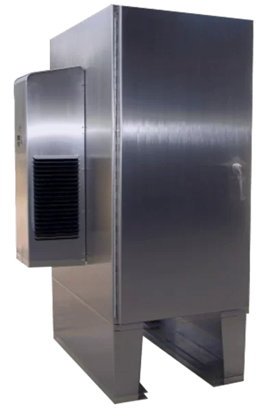 NEMACO air-conditioned stainless steel NEMA 4X floor-mount enclosure