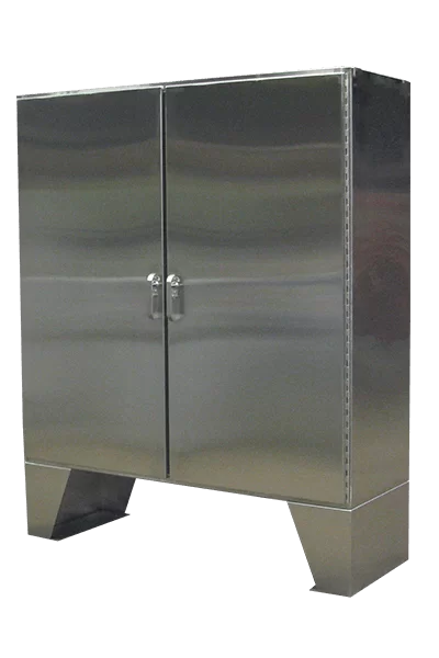 Stainless steel NEMA 4X double door cabinet