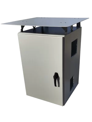 Wall mount Nemaco NEMA 4 enclosure with sun shield