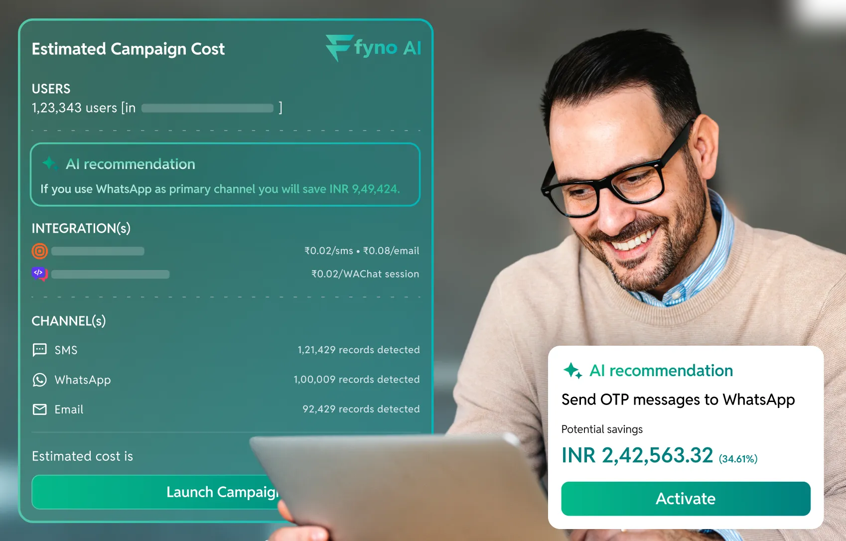 AI driven Actionable insights image illustration