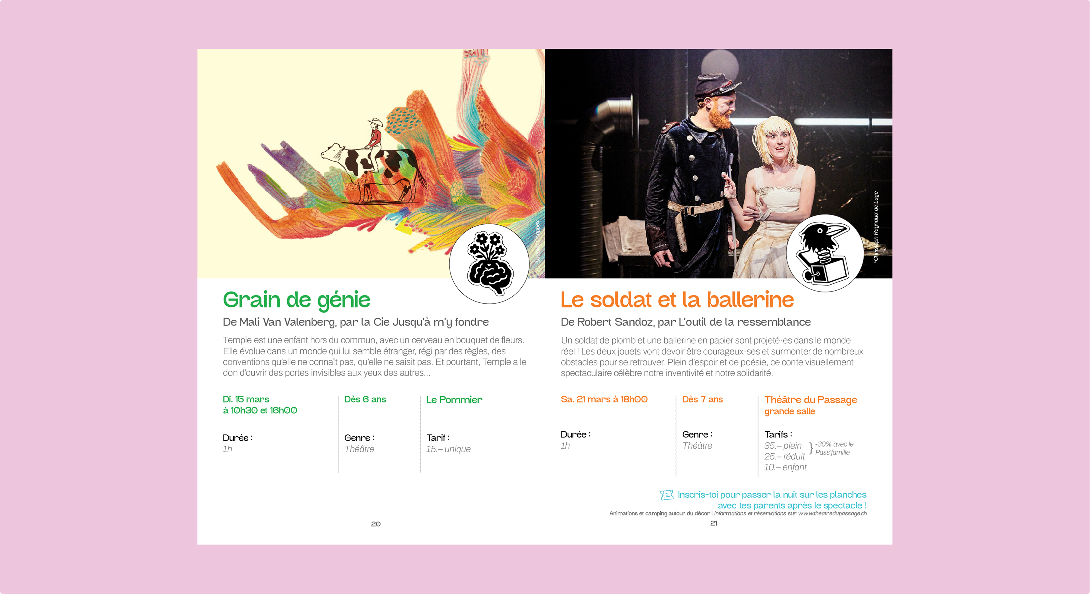 Extrait d'une mise en page du programme
