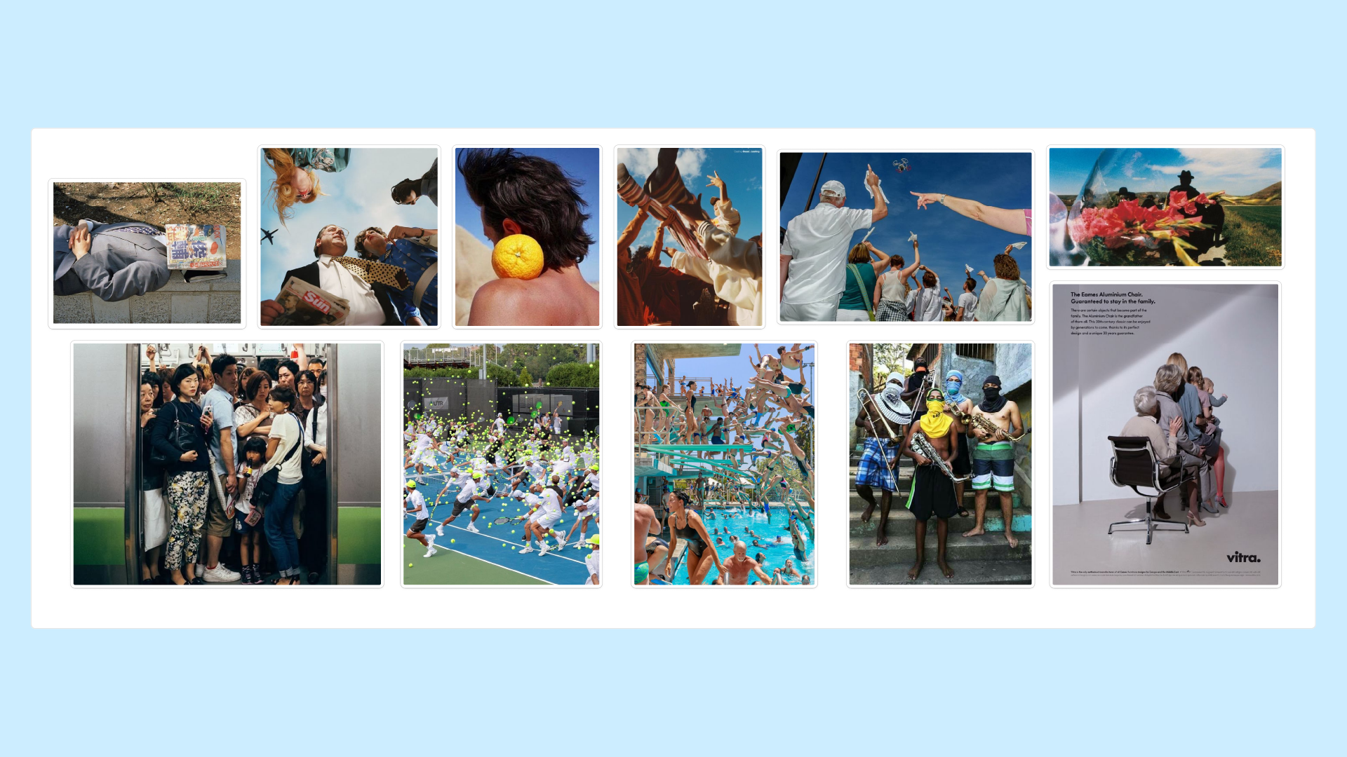 Moodboard des inspirations en fin du projet, collage de plusieurs photos et ambiance