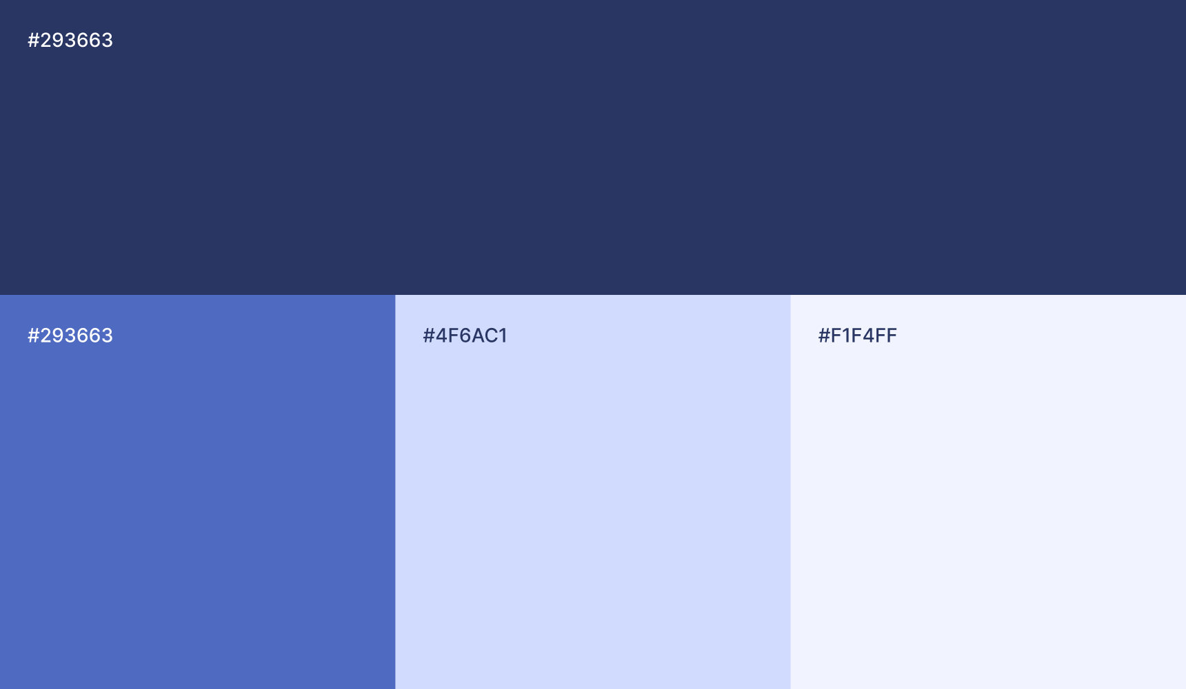 Ensemble des couleurs du projet Finex