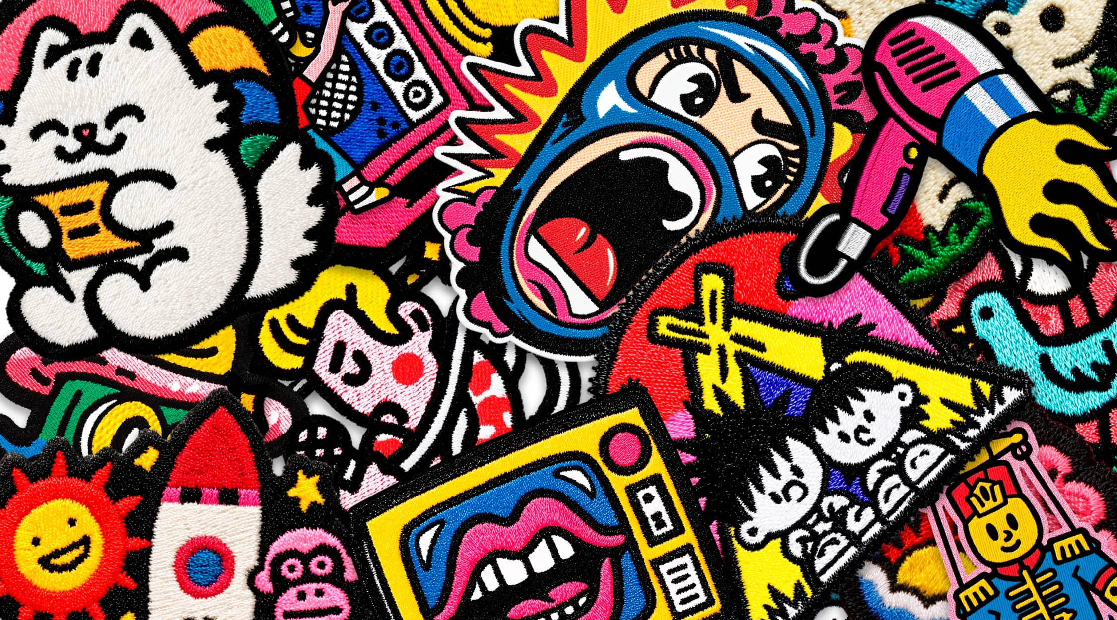 Composition avec les stickers de chaques spectacles
