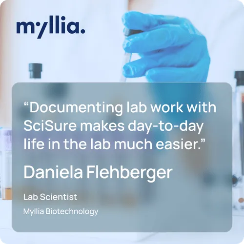 A scientist taping an iPad