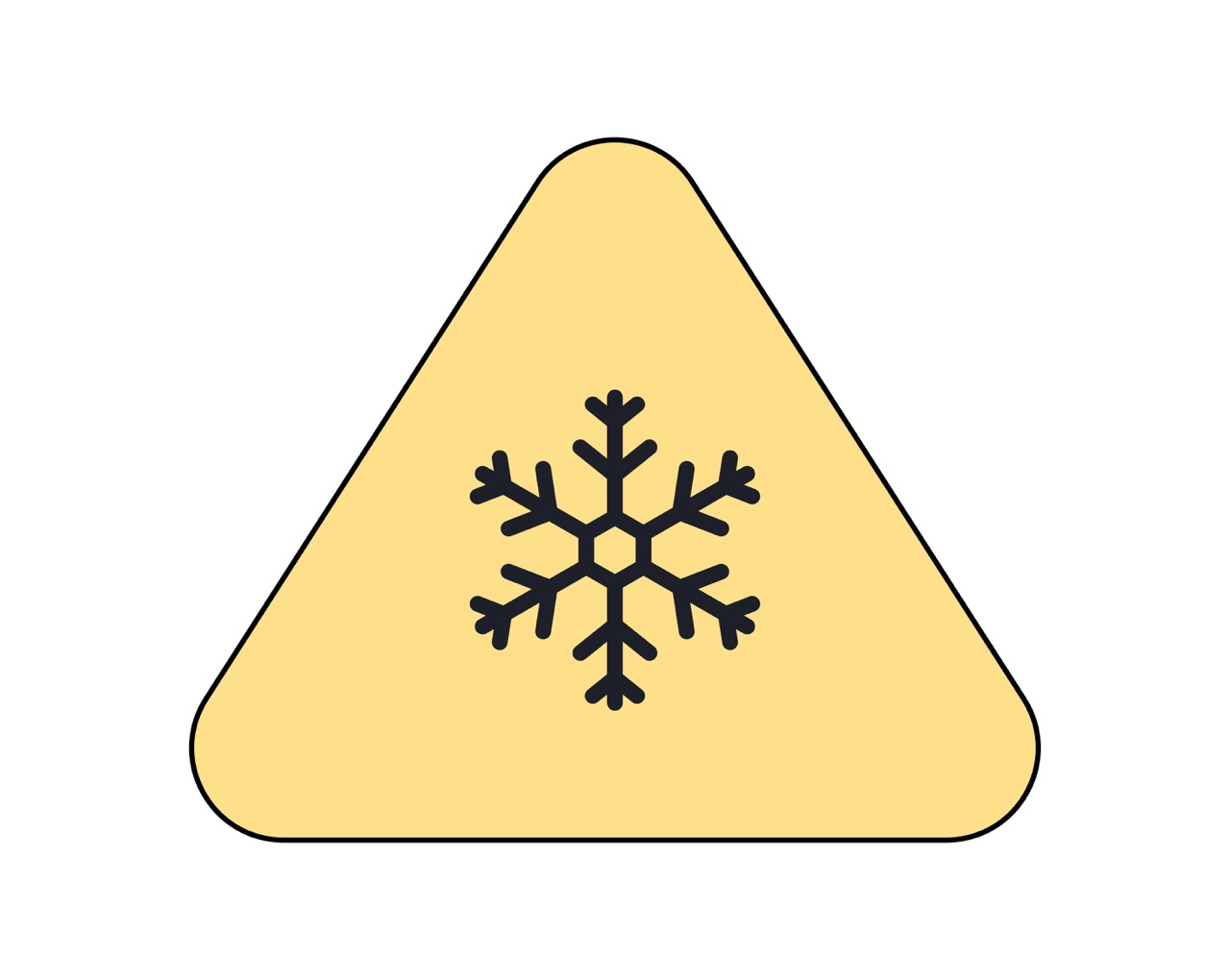 Low temperature and cryogenic hazard warning symbol