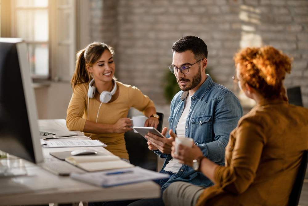 employees working in an office - How to Create an AI Agent  