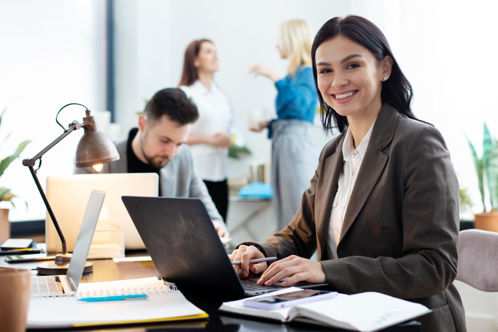 woman smiling - Workflow Automation for Small Business