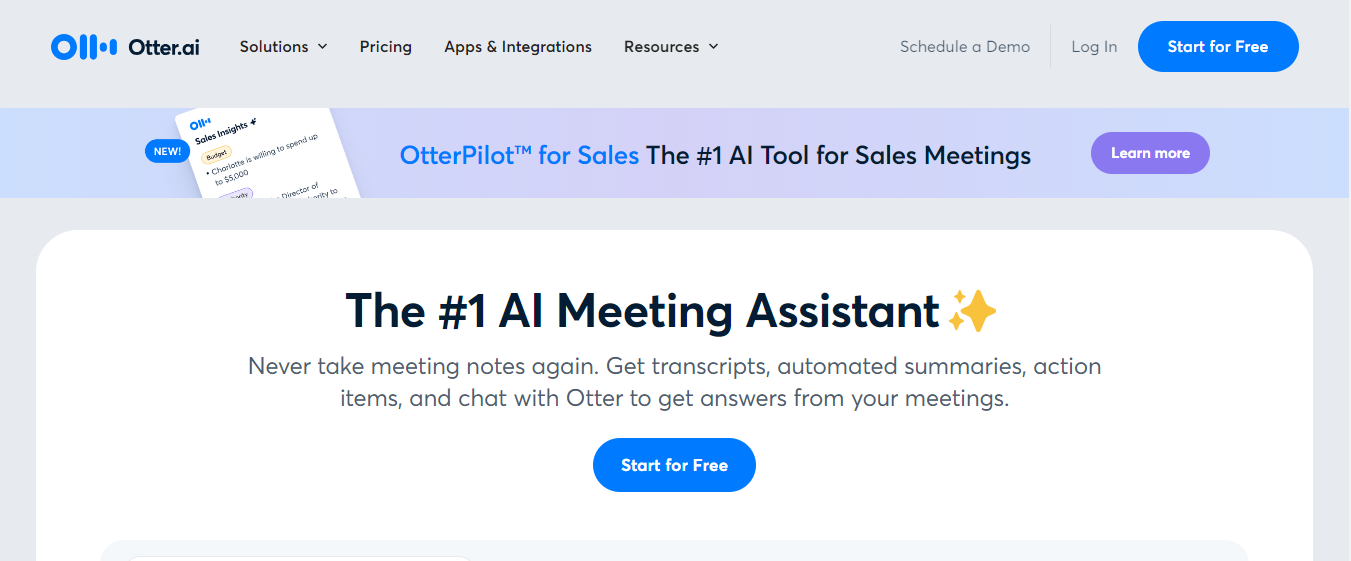 otter ai - AI Tools for Startups