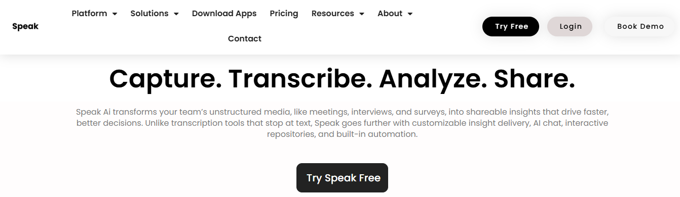 speak - Best AI Market Research Tools