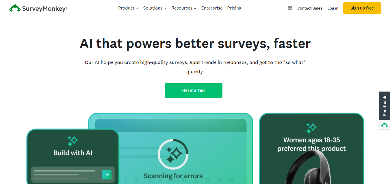 survey monkey - Best AI Market Research Tools