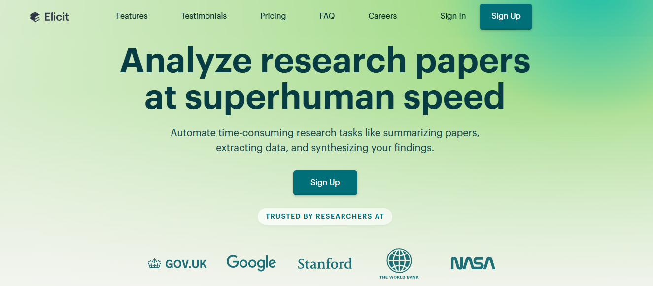 elicit - Best AI Market Research Tools
