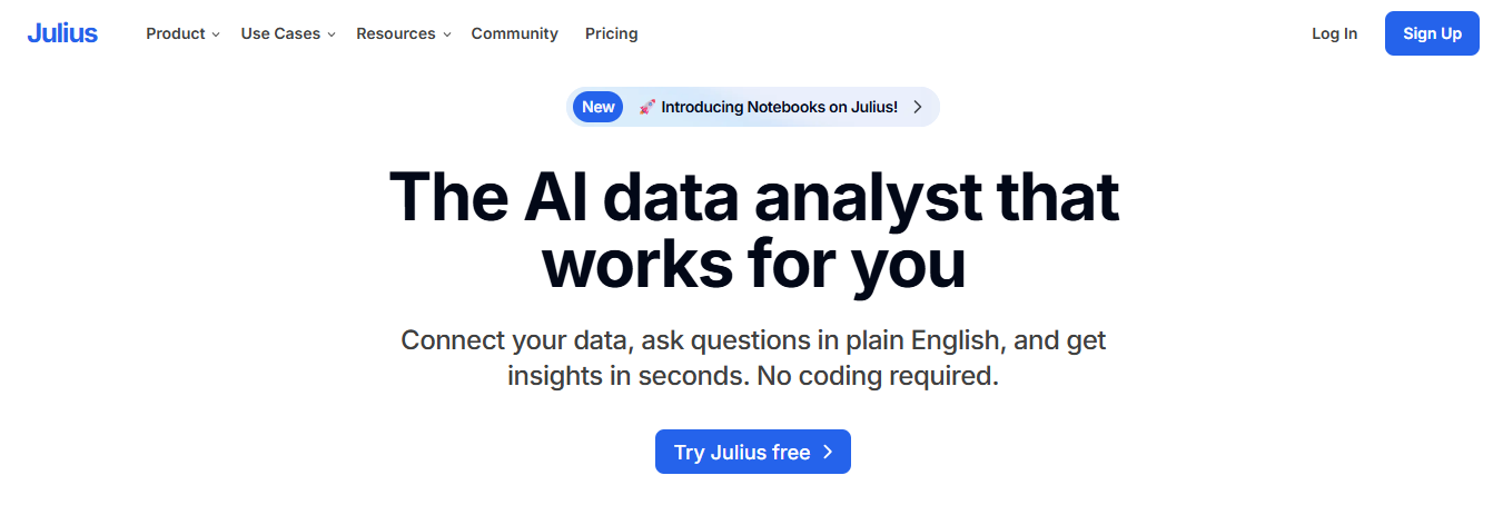 julius - Best AI Tools for Business Analyst