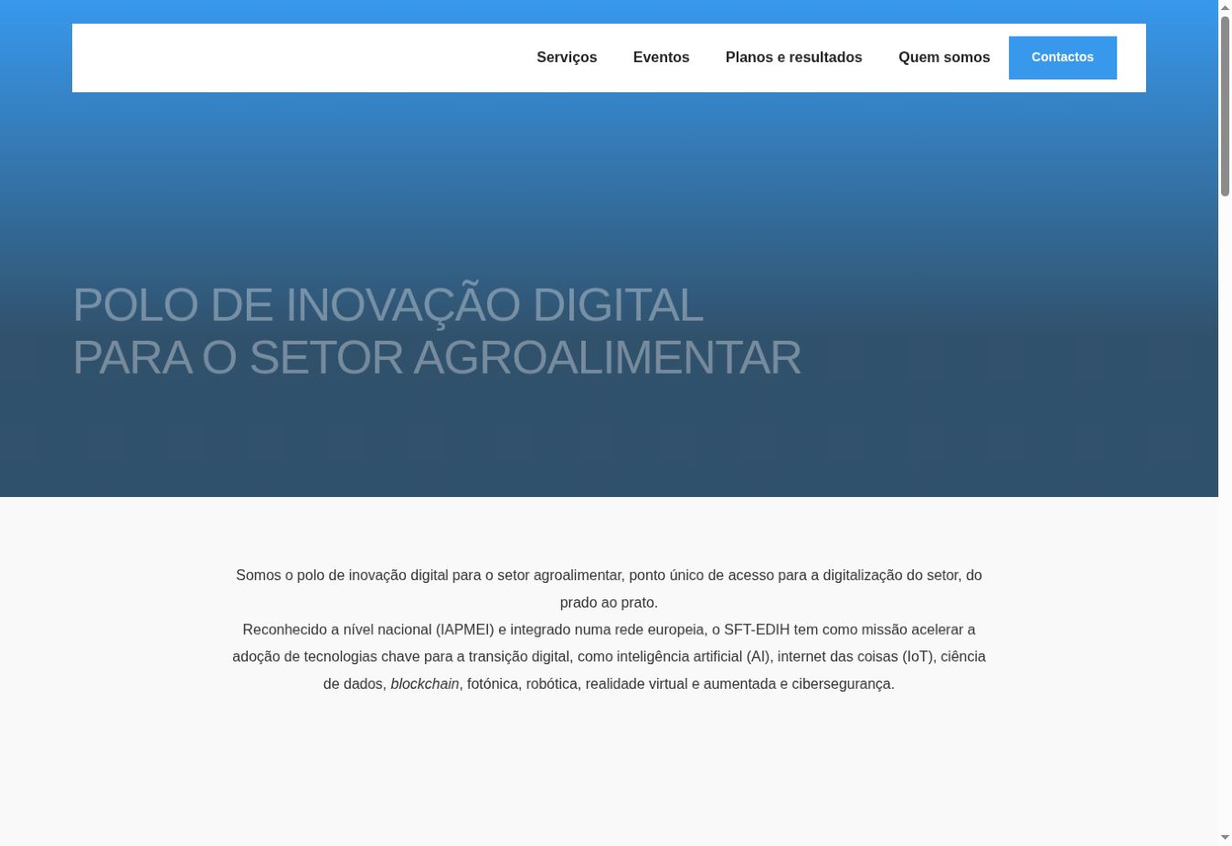 SFT-EDIH website homepage screenshot — Sami Haraketi portfolio