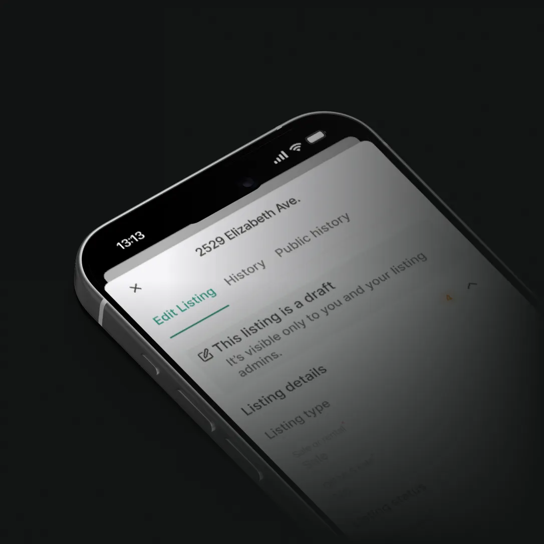 Perchwell mobile Add/Edit for listing management on any device