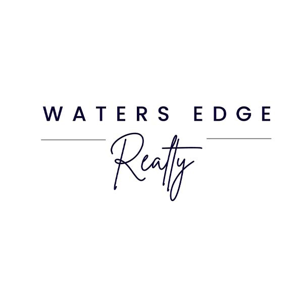 Waters Edge Realty logo with the words 'WATERS EDGE' in uppercase and 'Realty' in cursive script below.