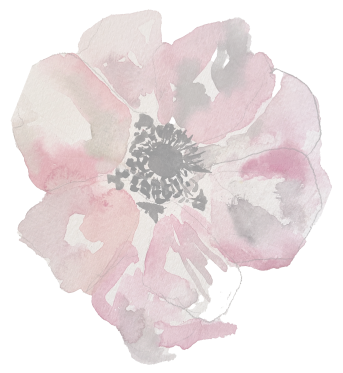Pink and purple watercolor flower.