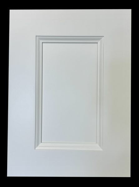 Double Dove White pre-finished cabinet door style