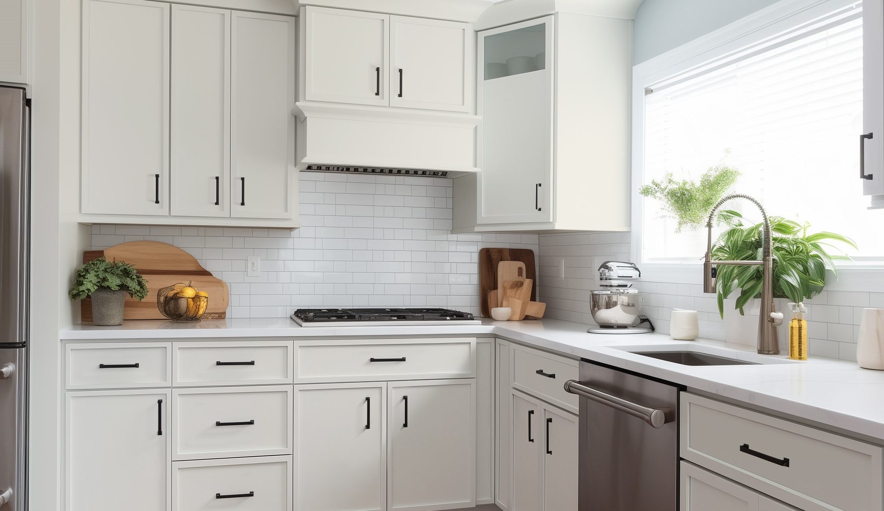 Kitchen with Slim Frost pre-finished cabinet doors