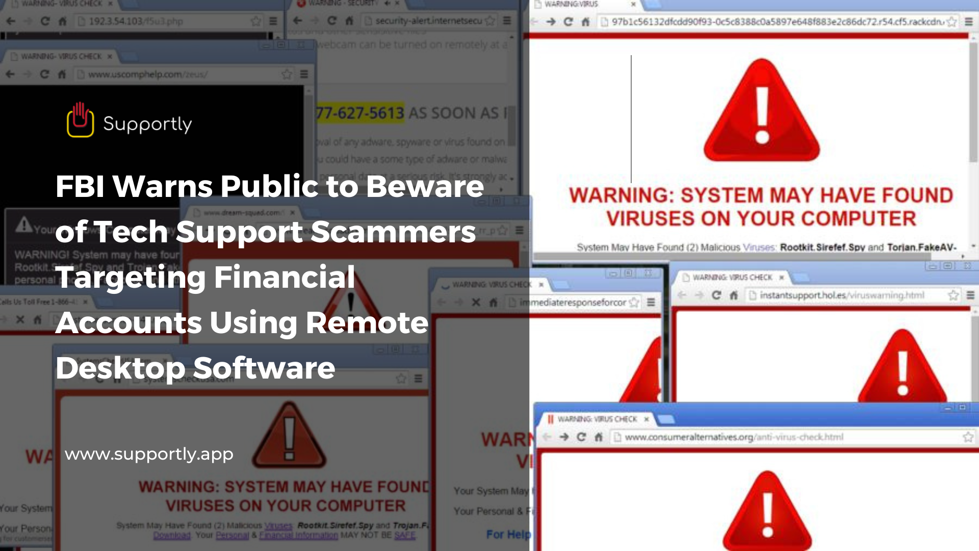 FBI Warns Public to Beware of Tech Support Scammers Targeting Financial Accounts Using Remote Desktop Software