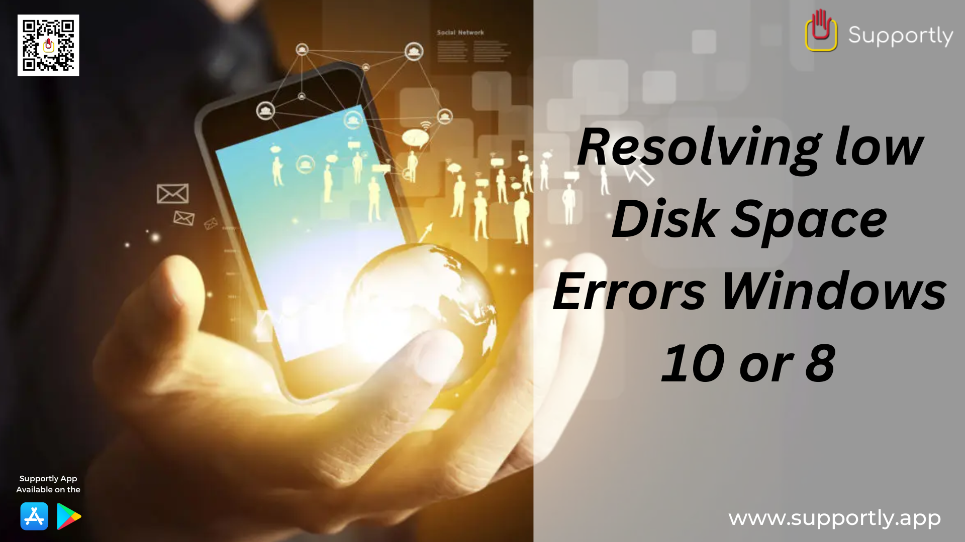 How Can I Resolve low Disk Space Errors  On Windows 10 or 8?