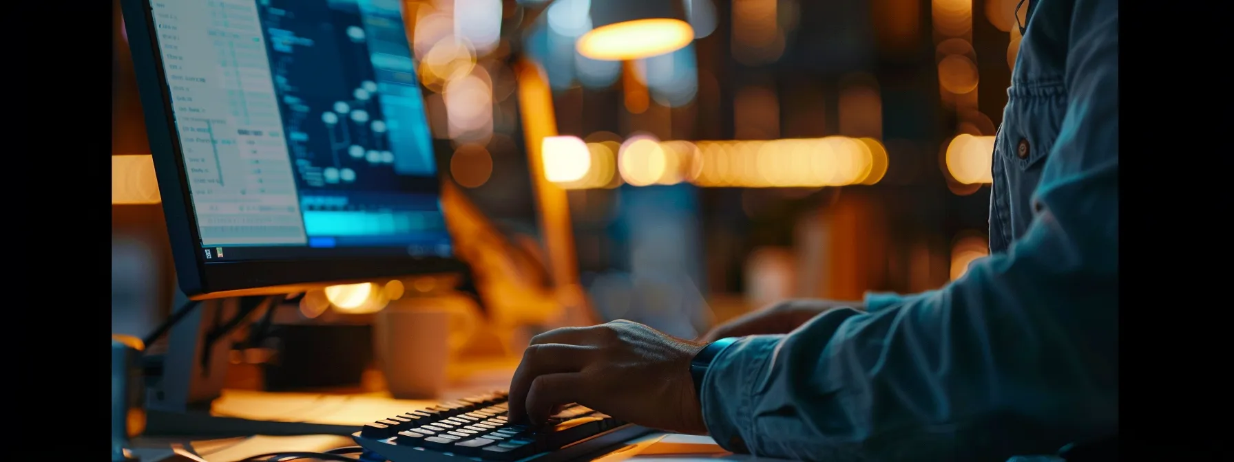 a person using a computer to contact canon's help desk for personalized support.