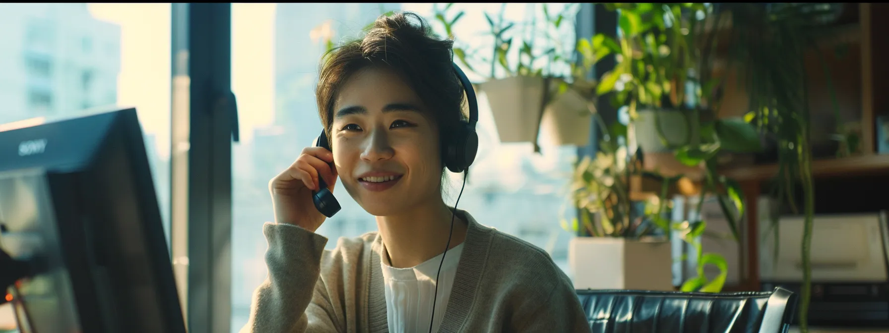 a person speaking on the phone with an epson support representative.