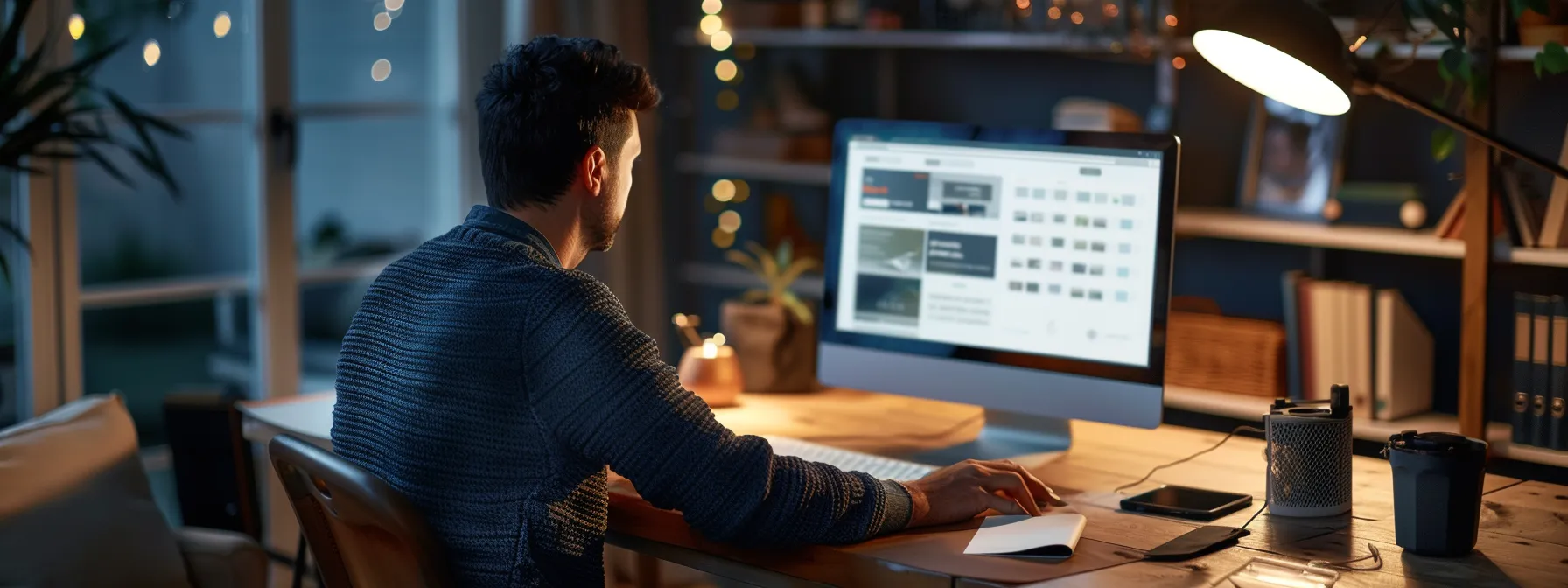 a person browsing the epson website on a computer, looking for the right support number.