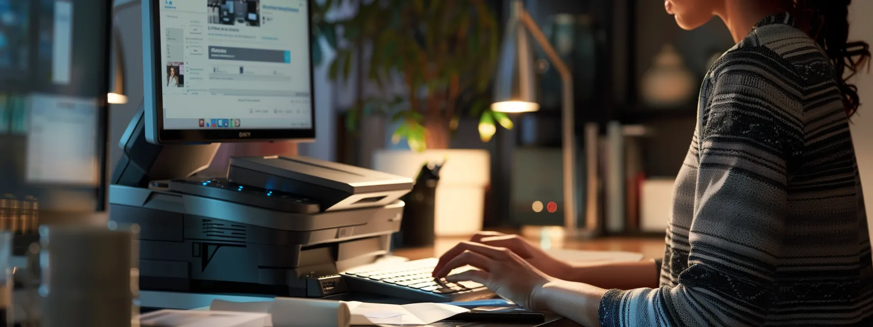 a person registering their hp printer online on the hp website.