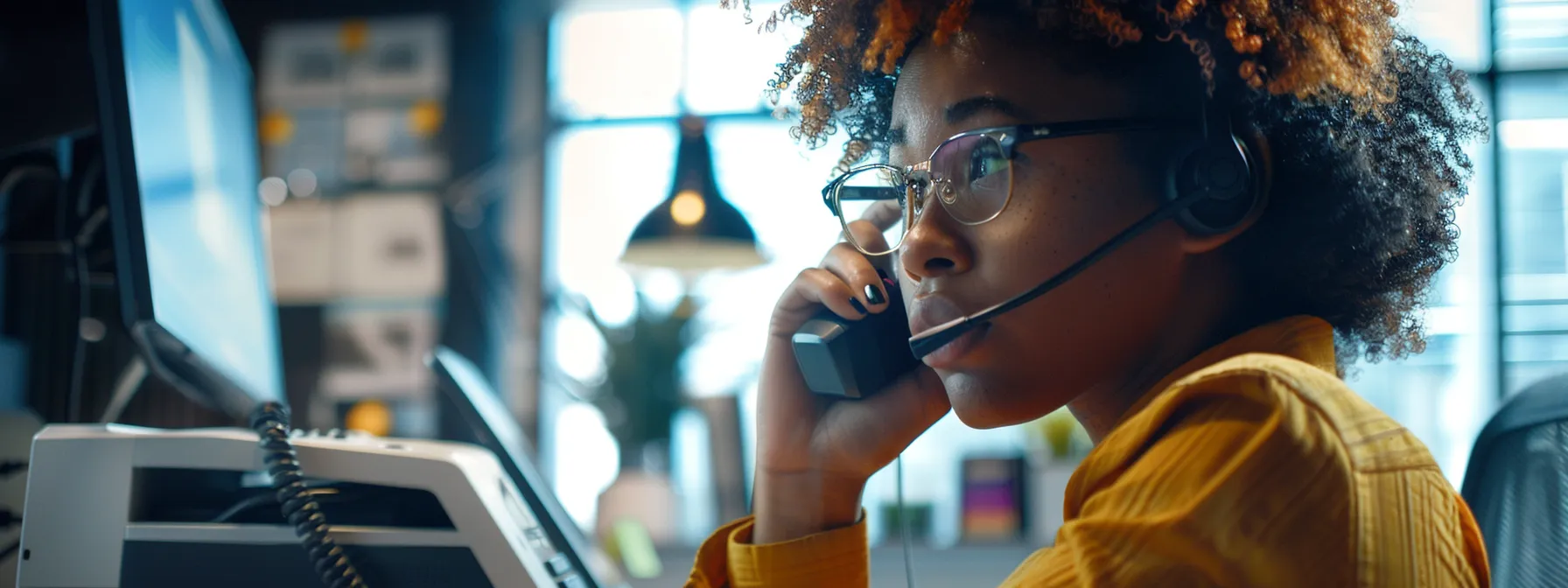 a person on the phone receiving technical support for their hp printer.