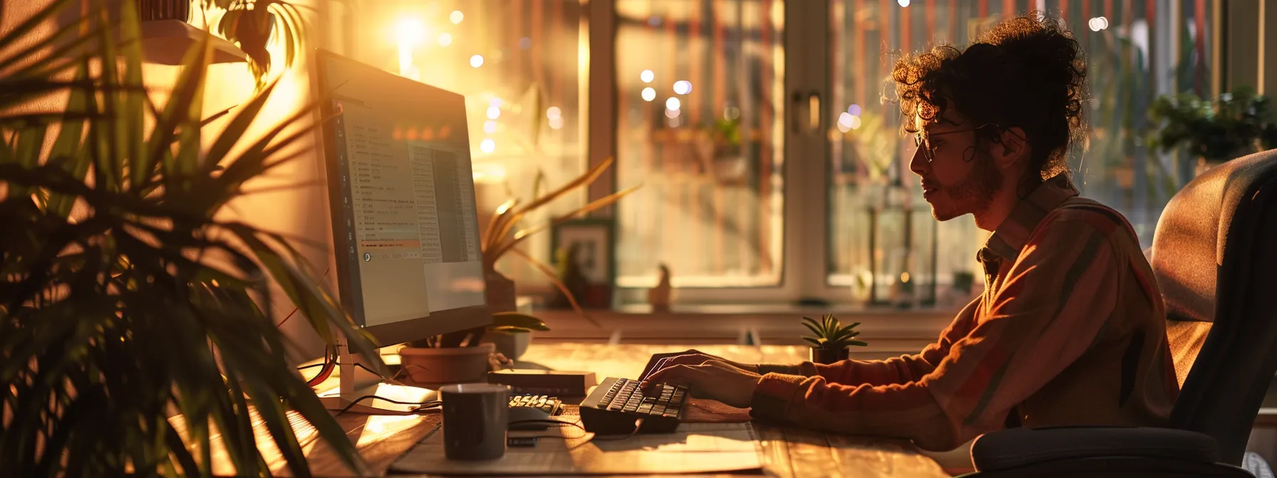 a person using a computer to access epson's online chat support for quick queries.