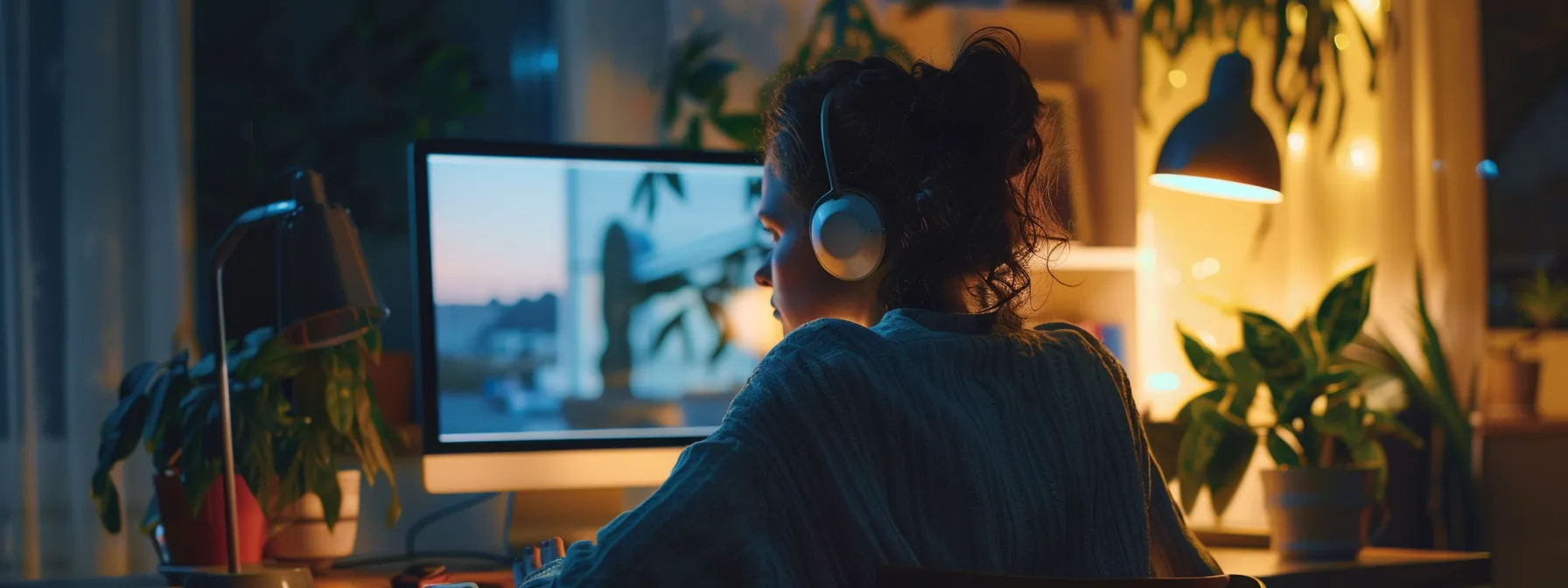 a person sitting at a computer, using the hp support assistant to find a printer support number.