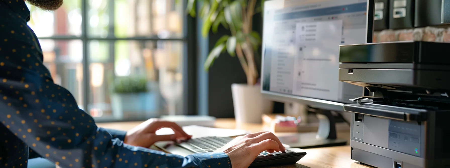 a person checking their printer's warranty status on a computer screen.