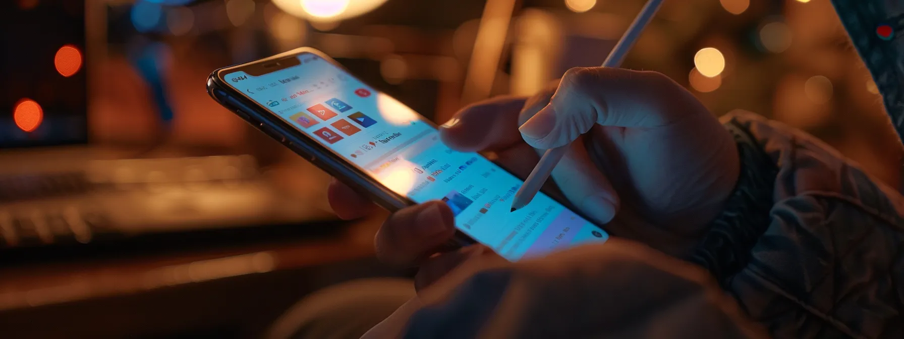 typing msn email details into an iphone.