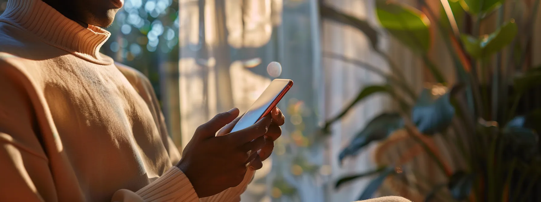 a person holding an iphone, checking their internet connection settings.