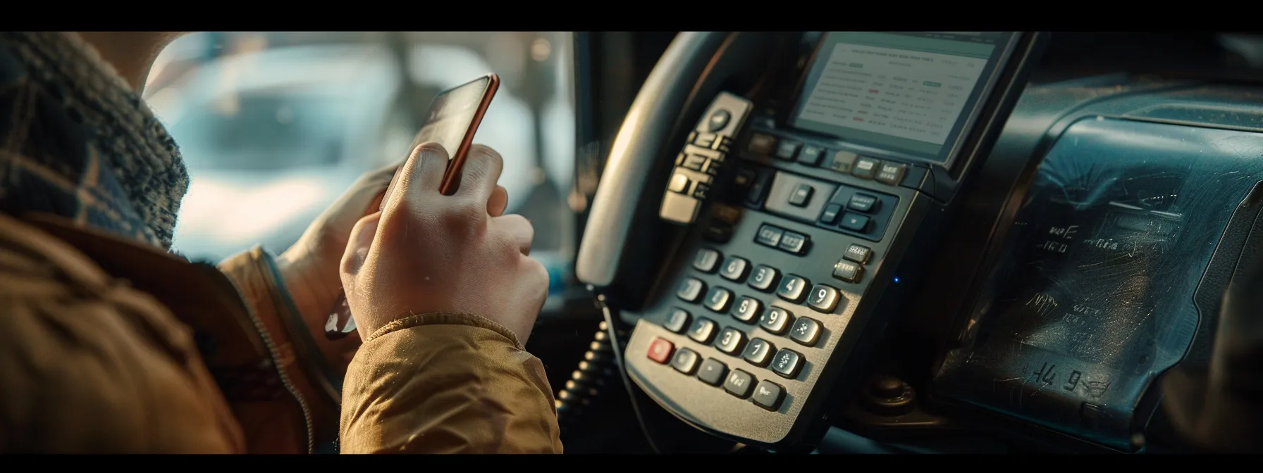 a person dialing a toll-free number on a telephone to reach epson printer support.
