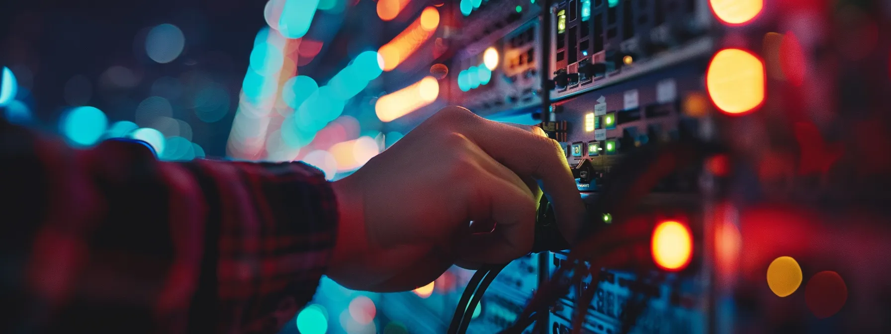 a person checking network connection before accessing comcast business router.