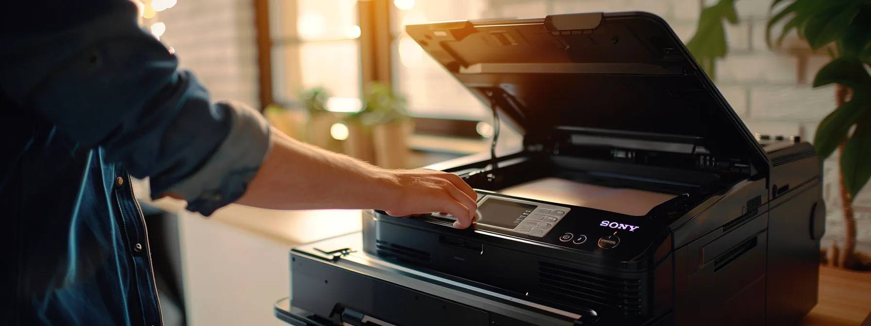 a person carefully cleaning and maintaining a brother printer to prolong its lifespan.