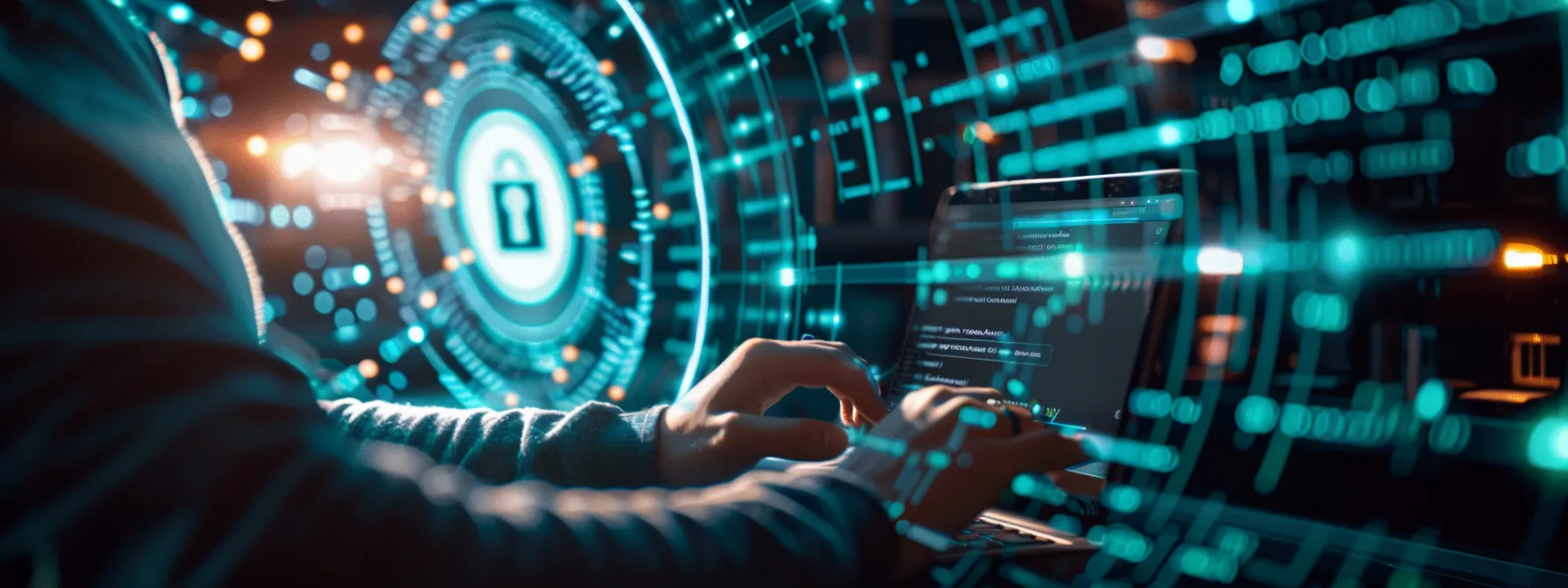 a person confidently resolving a login issue on a laptop, surrounded by a secure password recovery process.