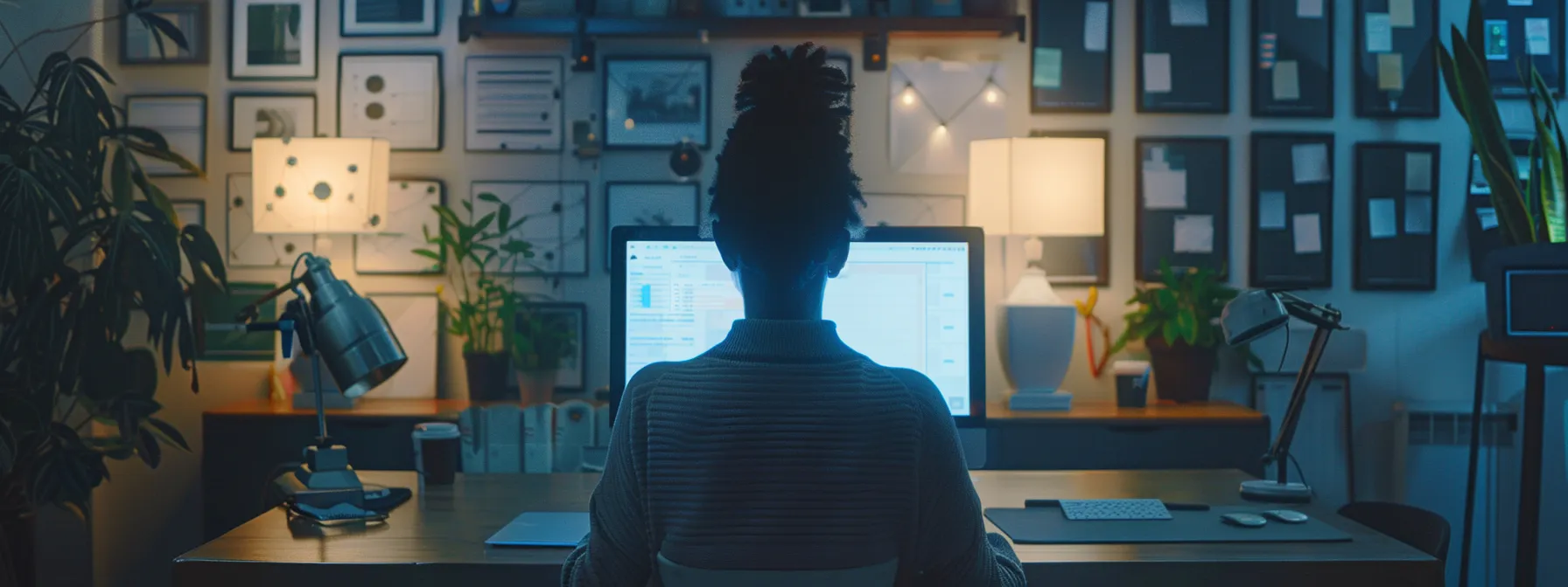 a person sitting at a computer, surrounded by helpful windows support website tabs and forums, showcasing a powerful triad of resources for efficient self-service support.