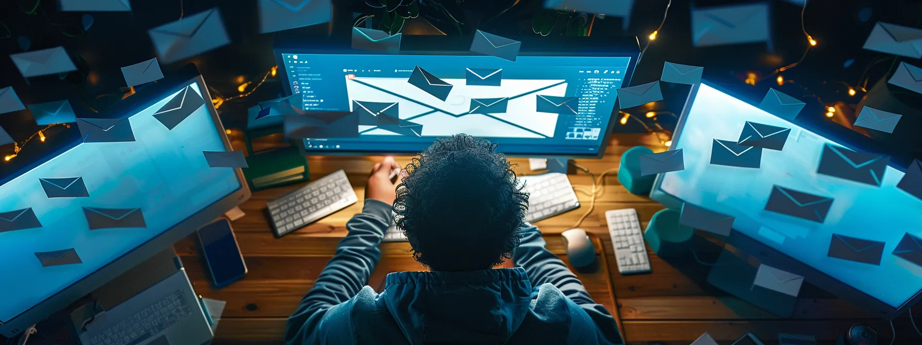 a person carefully checking email settings on a computer screen, surrounded by open mail server configuration documents and authentication protocols, ensuring seamless communication.